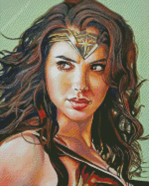 Wonder Woman Art Illustration Diamond Painting