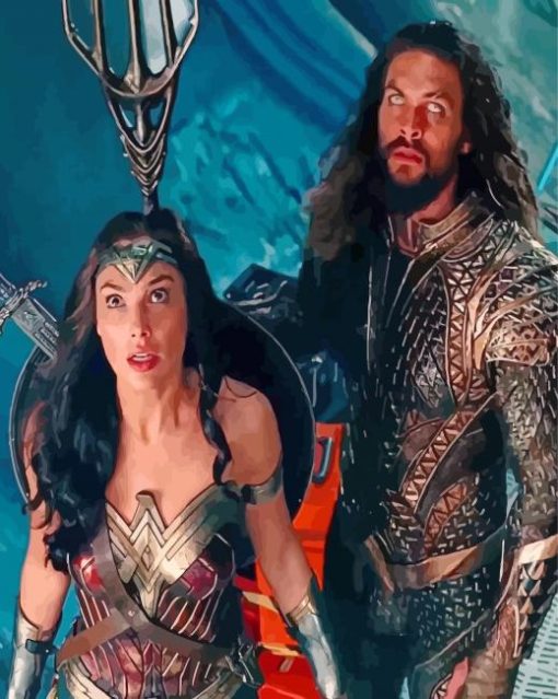 Wonder Woman And Aquaman Diamond Painting