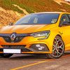 Yellow Renault Megane Car Diamond Painting