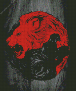 Yin Yang Lion Diamond Painting