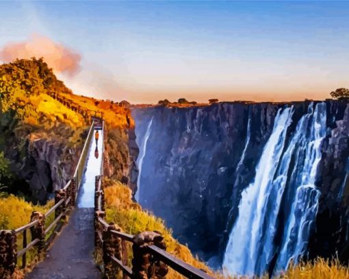 Zambia Victoria Waterfall Diamond Painting