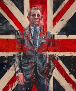 Abstract Daniel Craig Diamond Painting