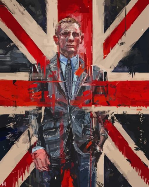 Abstract Daniel Craig Diamond Painting