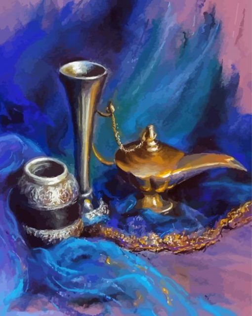 Abstract Genie Lamp Diamond Paintings