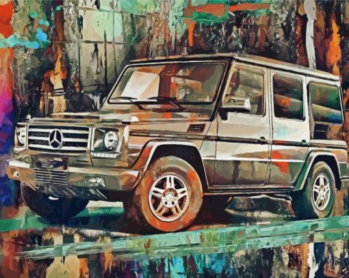 Abstract Mercedes G Wagon Diamond Paintings