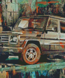 Abstract Mercedes G Wagon Diamond Paintings