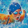 Abstract Swimmer Diamond Painting