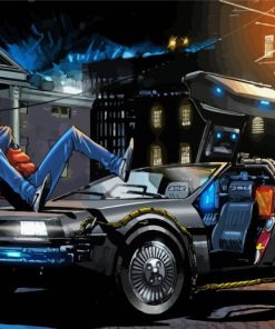 Aesthetic Back To The Future Car 1 Diamond Painting