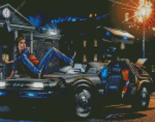 Aesthetic Back To The Future Car 1 Diamond Painting