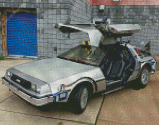 Aesthetic Back To The Future Car Diamond Painting