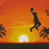 Aesthetic Basketball Silhouette Diamond Paintings