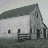 Aesthetic Black And White Barn Diamond Painting