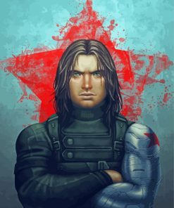 Aesthetic Bucky Barnes Art Diamond Painting