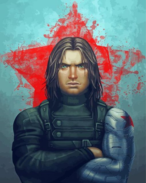 Aesthetic Bucky Barnes Art Diamond Painting