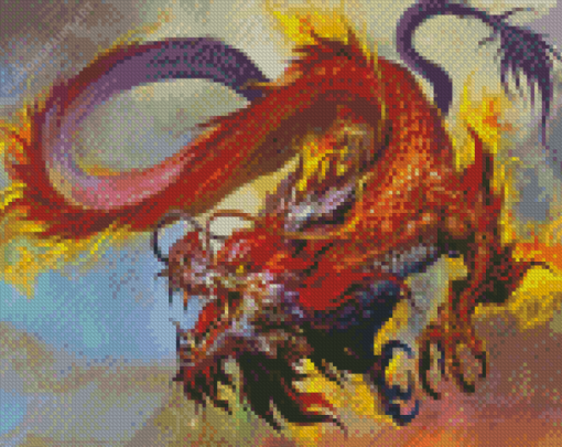 Aesthetic Chinese Dragon Diamond Painting