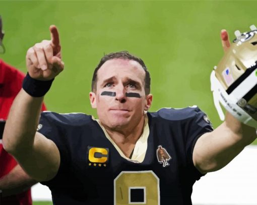 Aesthetic Drew Brees Diamond painting