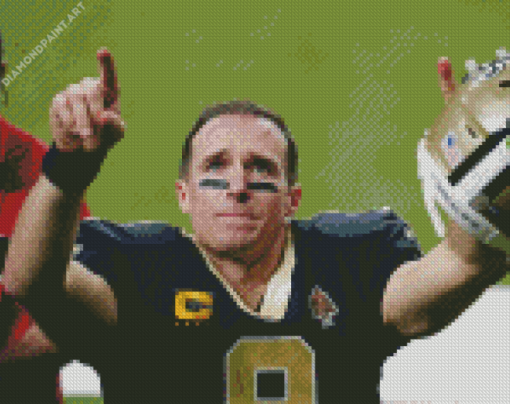 Aesthetic Drew Brees Diamond painting