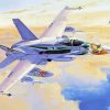 Aesthetic F18 Airplane Diamond Painting