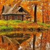 Aesthetic Fall Cabin Diamond Paintings