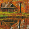 Aesthetic Fall Cabin Diamond Paintings