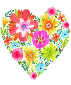 Aesthetic Floral Heart Diamond Painting