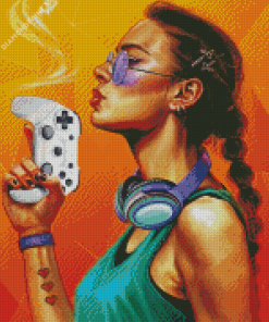 Aesthetic Gamer Girl Art Diamond Paintings