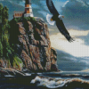 Aesthetic Lighthouse Eagle Diamond Painting