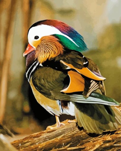 Aesthetic Mandarin Duck Diamond Painting