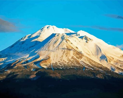 Aesthetic Mt Shasta Art Diamond Painting