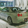 Aesthetic Nissan Skyline R34 Car Diamond Painting