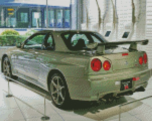 Aesthetic Nissan Skyline R34 Car Diamond Painting