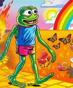 Aesthetic Pepe Frog Diamond Painting