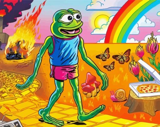 Aesthetic Pepe Frog Diamond Painting