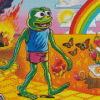 Aesthetic Pepe Frog Diamond Painting