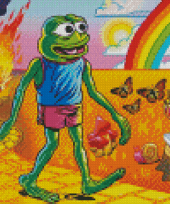 Aesthetic Pepe Frog Diamond Painting