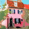 Aesthetic Pink House Diamond Painting