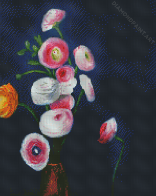 Aesthetic Ranunculus Diamond Painting