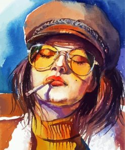 Aesthetic Smoker Lady Diamond Painting