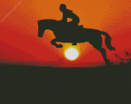 Aesthetic Sunset Horse Diamond Painting