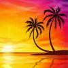 Aesthetic Sunset Palm Tree Diamond Painting