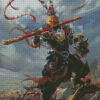 Aesthetic The Monkey King Illustration Diamond Painting