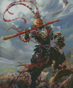 Aesthetic The Monkey King Illustration Diamond Painting