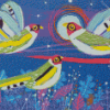 Aesthetic Three Birds Art Diamond Paintings