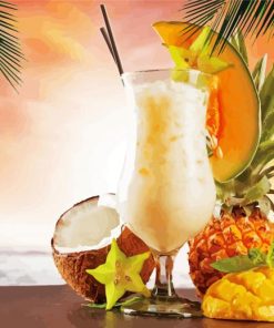 Aesthetic Tropical Drinks Art Diamond Paintings