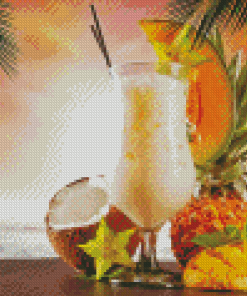 Aesthetic Tropical Drinks Art Diamond Paintings