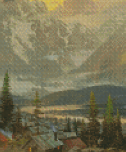 Aesthetic Viking Village Diamond Painting