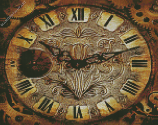 Aesthetic Vintage Clock Diamond Painting