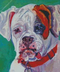 Aesthetic White Boxer Diamond Painting