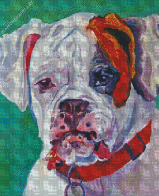 Aesthetic White Boxer Diamond Painting