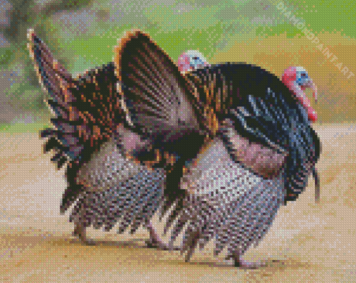 Aesthetic Wild Turkey Illustration Diamond Paintings